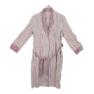 Vintage Pilgrim Mens Robe Red Black Striped Checkered Wash and Wear 36 38 Small